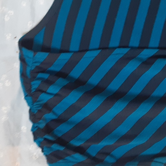 ANN TAYLOR BLACK AND WHITE STRIPED DRESS, MEDIUM - Picture 7 of 10